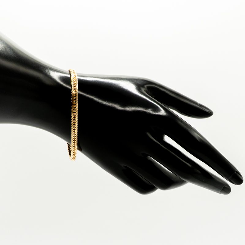 仕上げ K18 18金 喜平ブレスレット 14面Mカットトリプル 18cm 10.5g