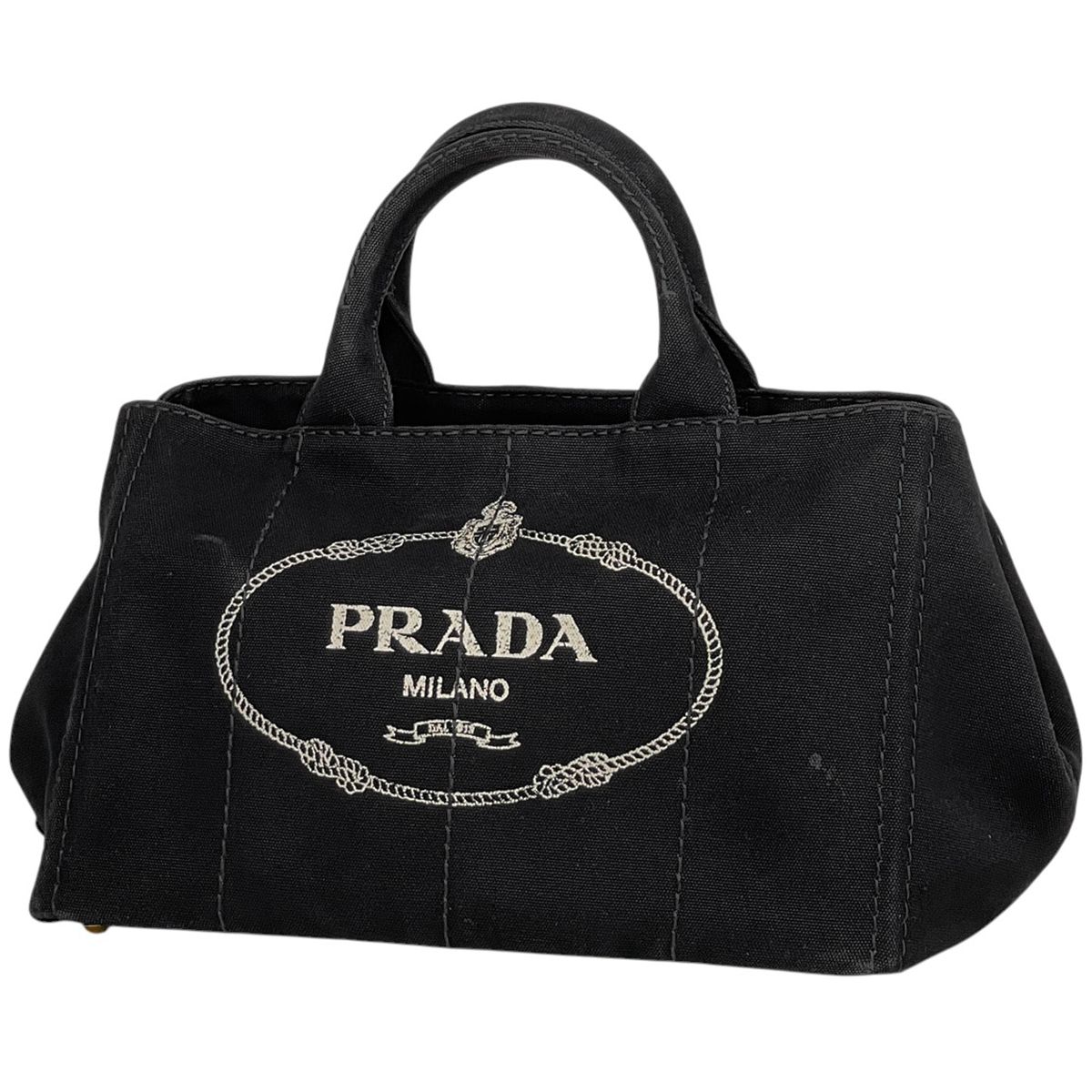 プラダ PRADA カナパ トート 2WAY ショルダーバッグ ハンドバッグ トートバッグ キャンバス ネロ ブラック レディース