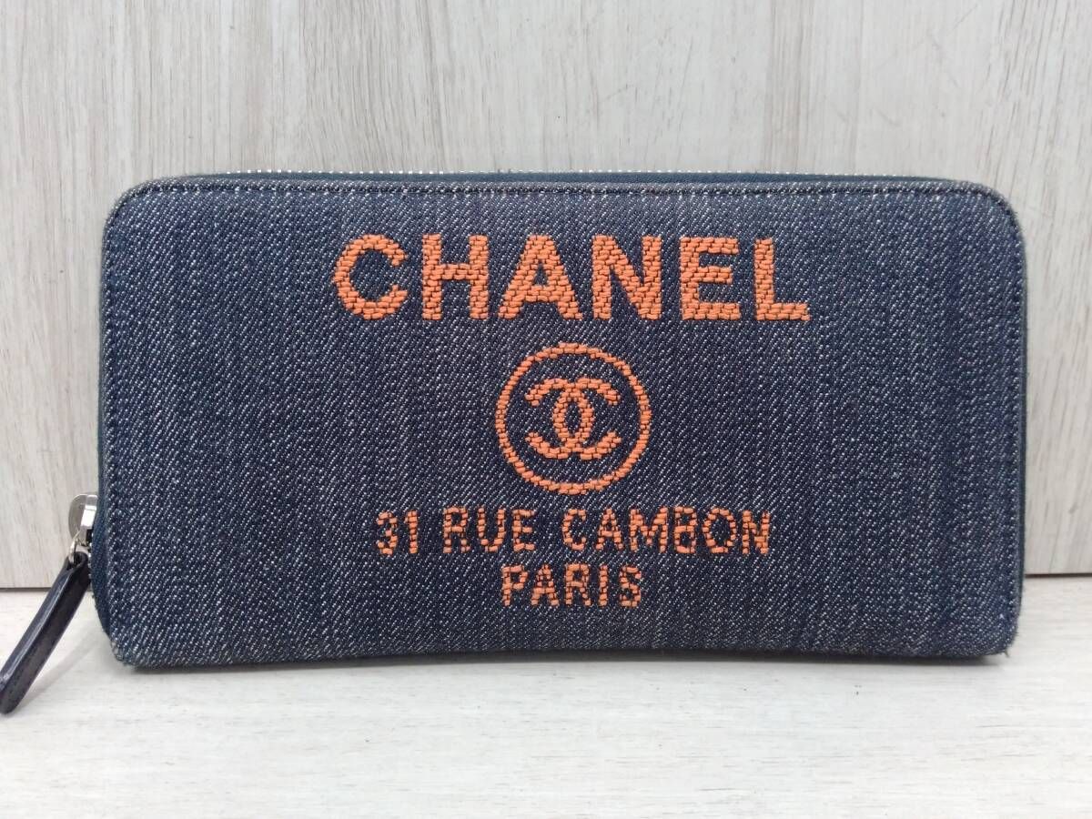 シャネル CHANEL ドーヴィル 長財布 デニム 2389**** 箱・保存袋 