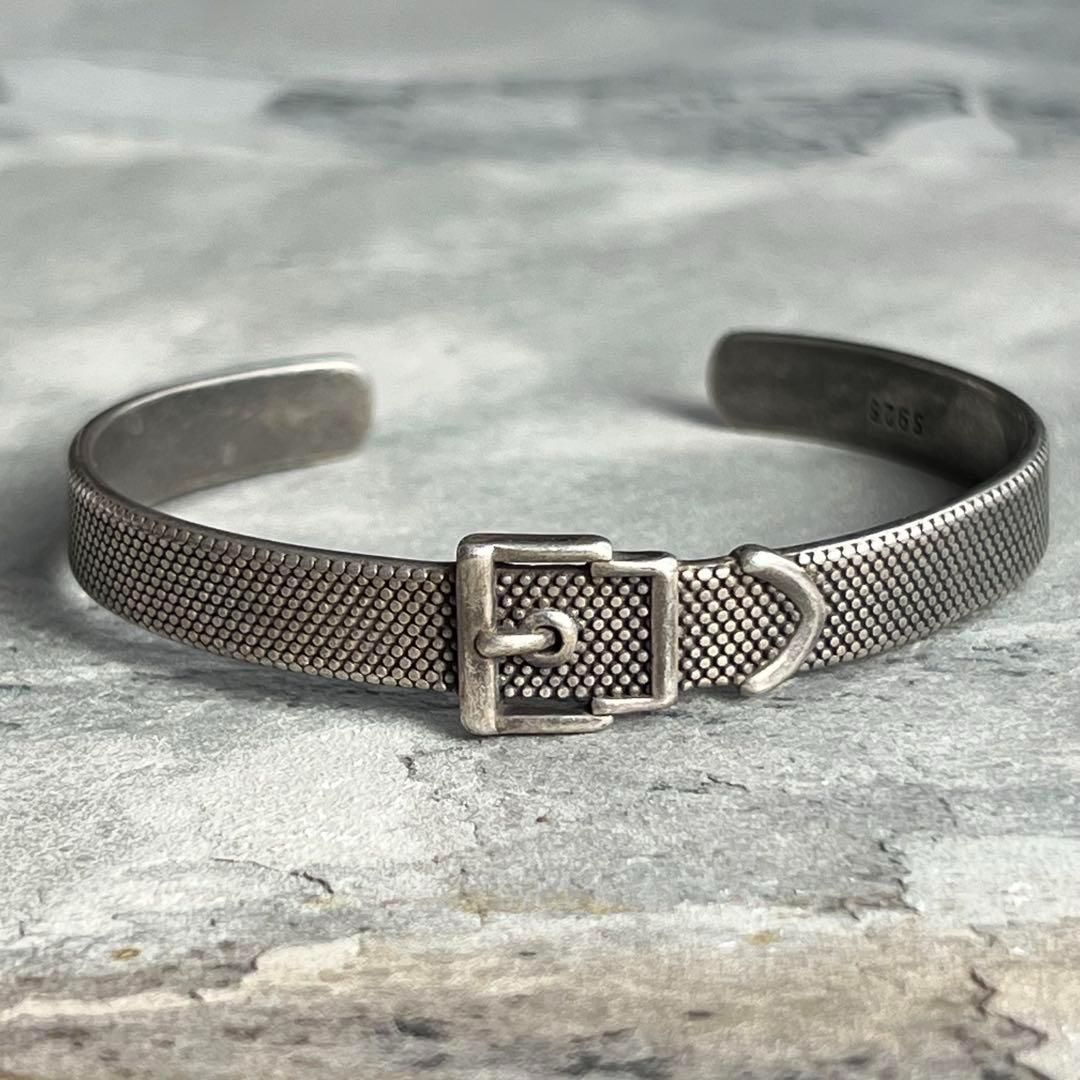 MEXICO カフ ワイドバングル シルバー925 真鍮コンビ ヴィンテージ