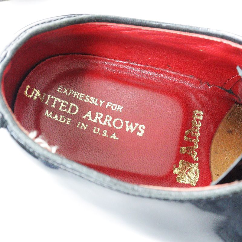 オールデン ALDEN UNITED ARROWS ユナイテッドアローズ別注 エナメル プレーントゥ シューズ  6ハーフ/クロ 靴 MENS◇【2400013978859】