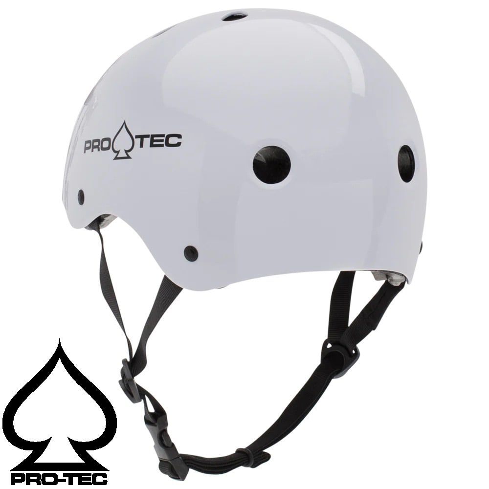 正規輸入品 PRO-TEC CLASSIC CERTIFIED GLOSS WHITE プロテック スケートヘルメット クラシック サーティファイド グロスホワイト LLC-HASEGAWATOSO_COM