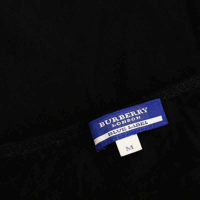 【希少】BURBBERY BLUE LABEL バーバリーブルーレーベル M 黒 BURBERRY バーバリー BLUE LABELブルーレーベルポロシャツ黒M