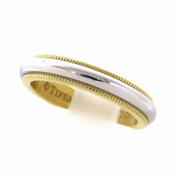 TIFFANY&Co ティファニー ミルグレイン バンド リング Pt950 TIFFANY&Co ティファニー ミルグレイン バンド リング Pt950