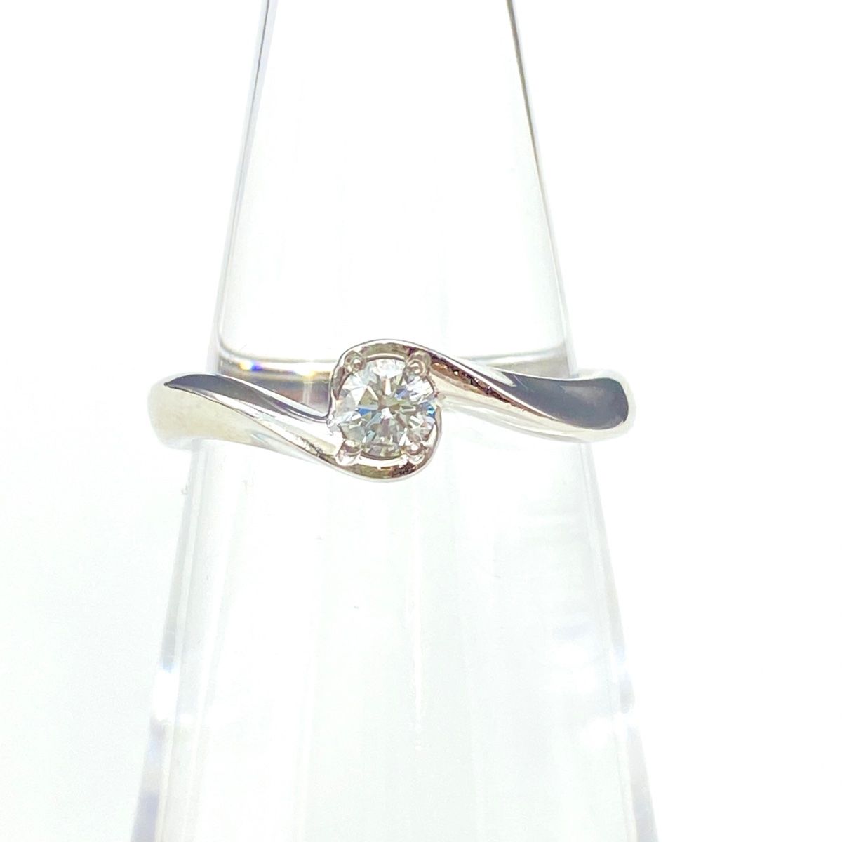 ヨンドシー 4℃ ダイヤモンド デザインリング プラチナ 指輪 リング 7号  