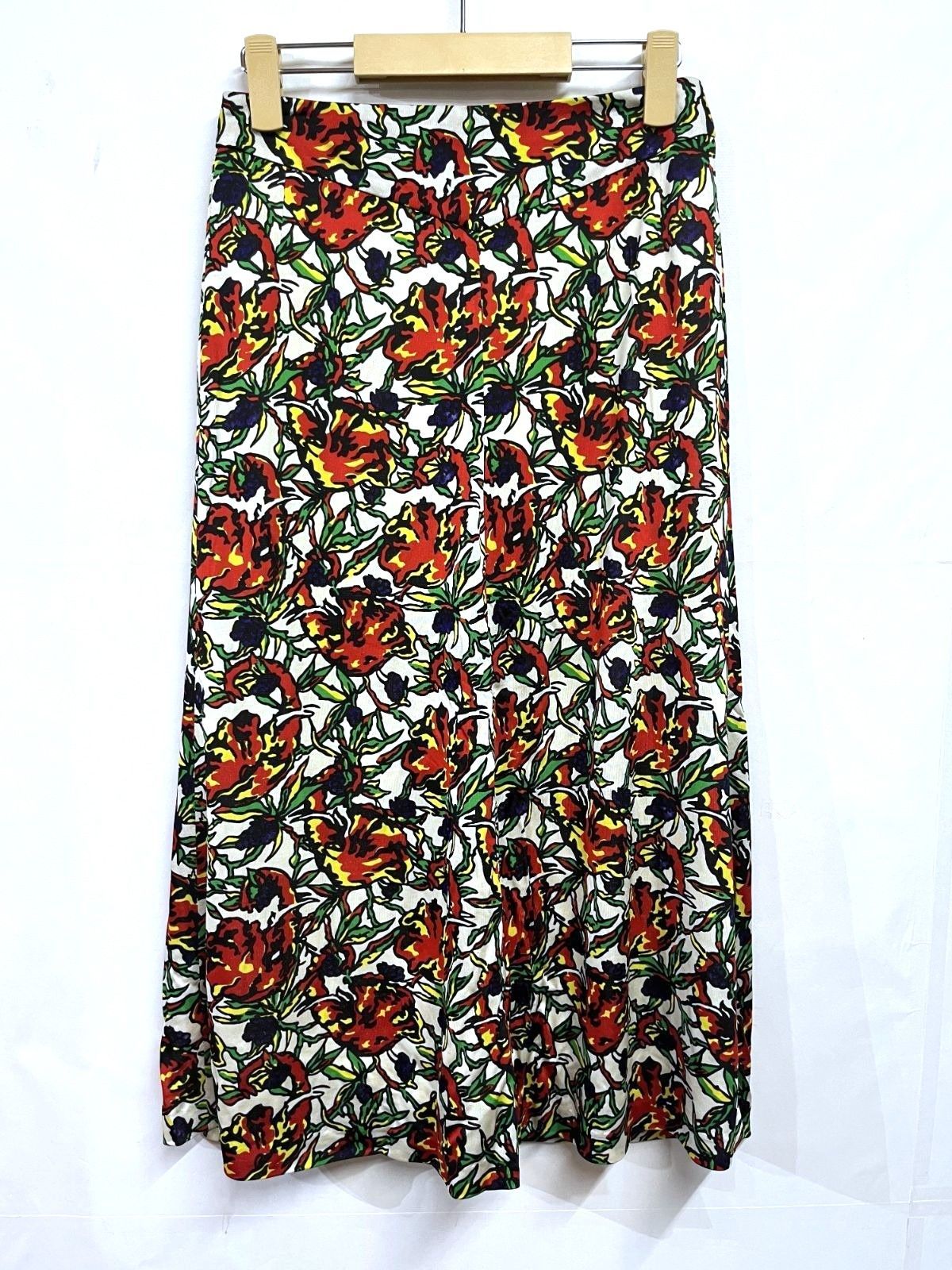 90s dries van noten ロングスカート リネン シルク フラワー 90s dries van noten ロングスカート リネン シルク フラワー