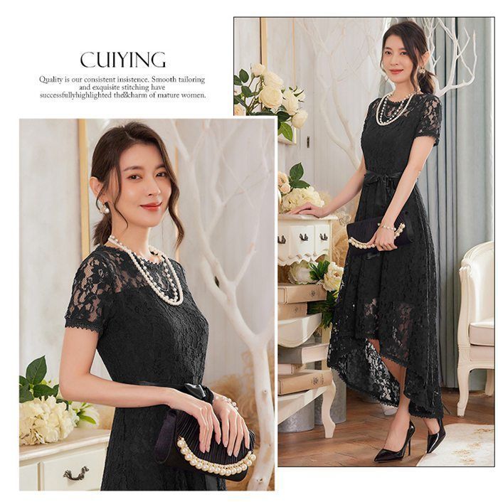 総レース シースルー袖