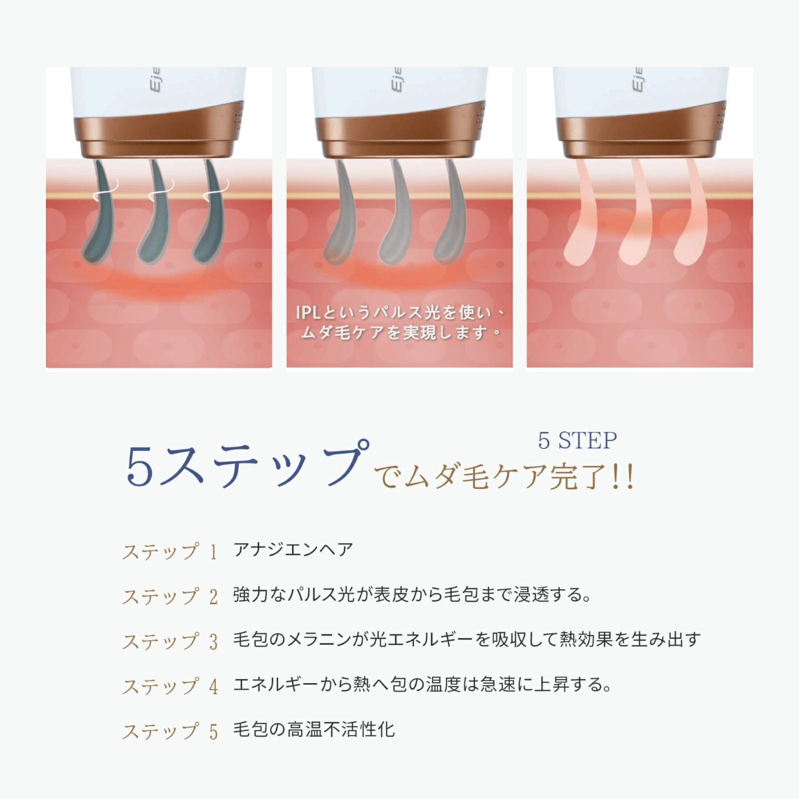 Ejewel 脱毛器 家庭用脱毛器 脱毛機 男女兼用 ipl 光脱毛器 ipl光美容