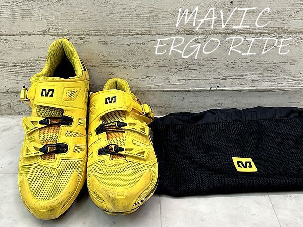 MAVIC ERGO RIDE ROAD SHOES size:42 26.5cm SPD-SL 3穴 629g マビック エルゴライド シマノ ロードバイク用 ビンディングシューズ ミニベロ 同梱発送承り中!! Y-177