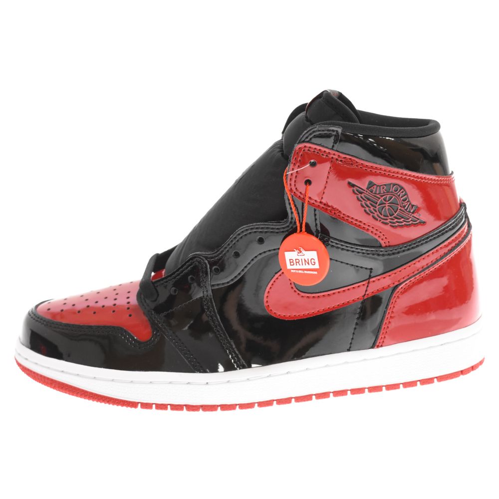 NIKE (ナイキ) AIR JORDAN 1 RETRO HIGH OG BRED PATENT エアジョーダン1 パテントブレッド  ハイカットスニーカー 555088-063 レッド/ブラック US9/27.0cm - メルカリ