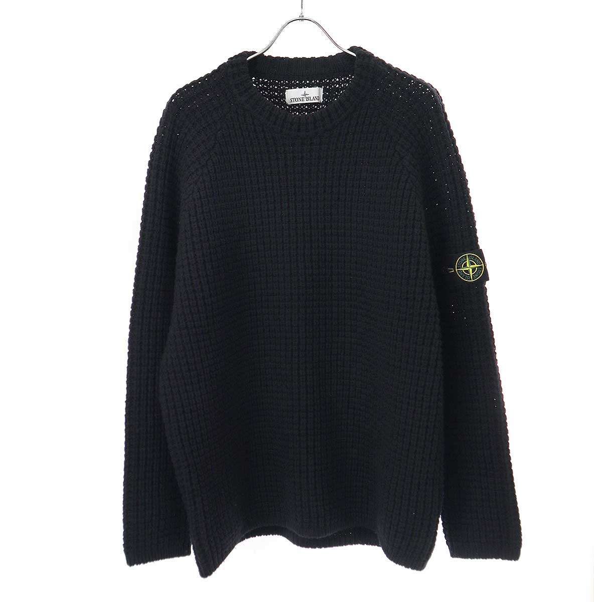 STONE ISLAND ストーンアイランド 23AW ウールワッフルニットセーター 7915502D5 ブラック XL - メルカリ