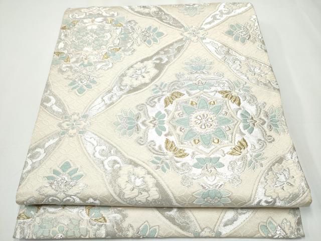 ♦︎きもの結♦︎六通柄袋帯 唐織 正倉院更紗花文 金糸 正絹 美品