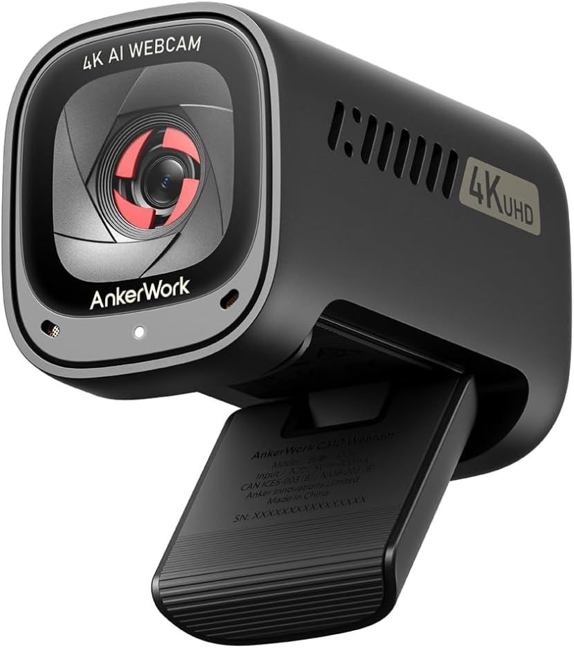 Anker AnkerWork C310 ウェブカメラ【4K UHD / 1080p@60fps HDR/AI機能搭載/オートフォーカス/オートフレーム/ノイズリダクション/プライバシーカバー搭載/画角調整機能】