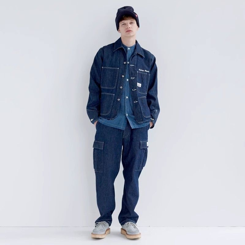 HUMAN MADE デニムカバーオール 美品 HUMAN MADE DENIM SHORT COVERALL JACKET デニムカバーオール