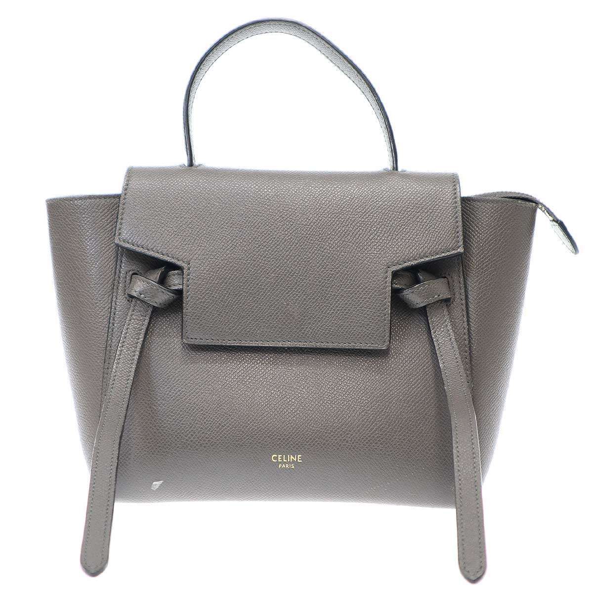 CELINE セリーヌ ベルトバッグ ナノ グレー 通販