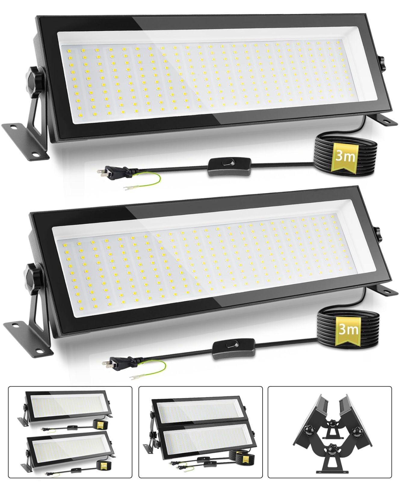 LED投光器フラッドライト120W高天井灯 作業灯 高輝度 13000lm 1200W水銀灯相当 ハイベイライト 6500K昼白色 IP66防水防塵 防寒 掲示板 体育館 展覧会 駐車場 運動場 工場照明 倉庫照明 高天井照明 屋内屋外兼用 ビーム角120度