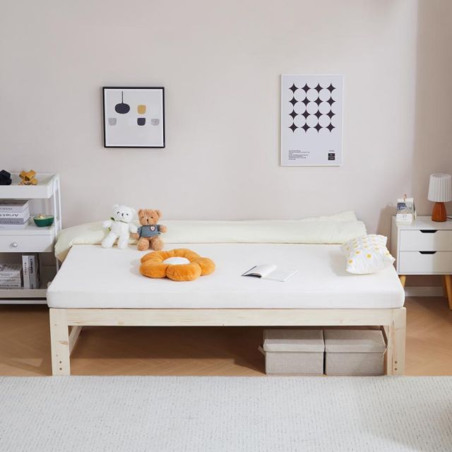 ニトリ シングルサイズ ベッドフレーム 大容量収納 白色柄あり 指定