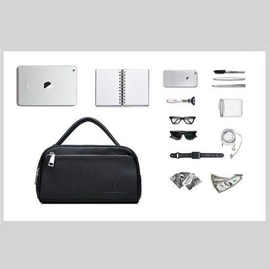 2133BK◆メンズWファスナーセカンドバッグ◆大容量でお洒落なボックスデザインでビジネスにもカジュアルにも決まる♪◆人気 ブランド 1円～