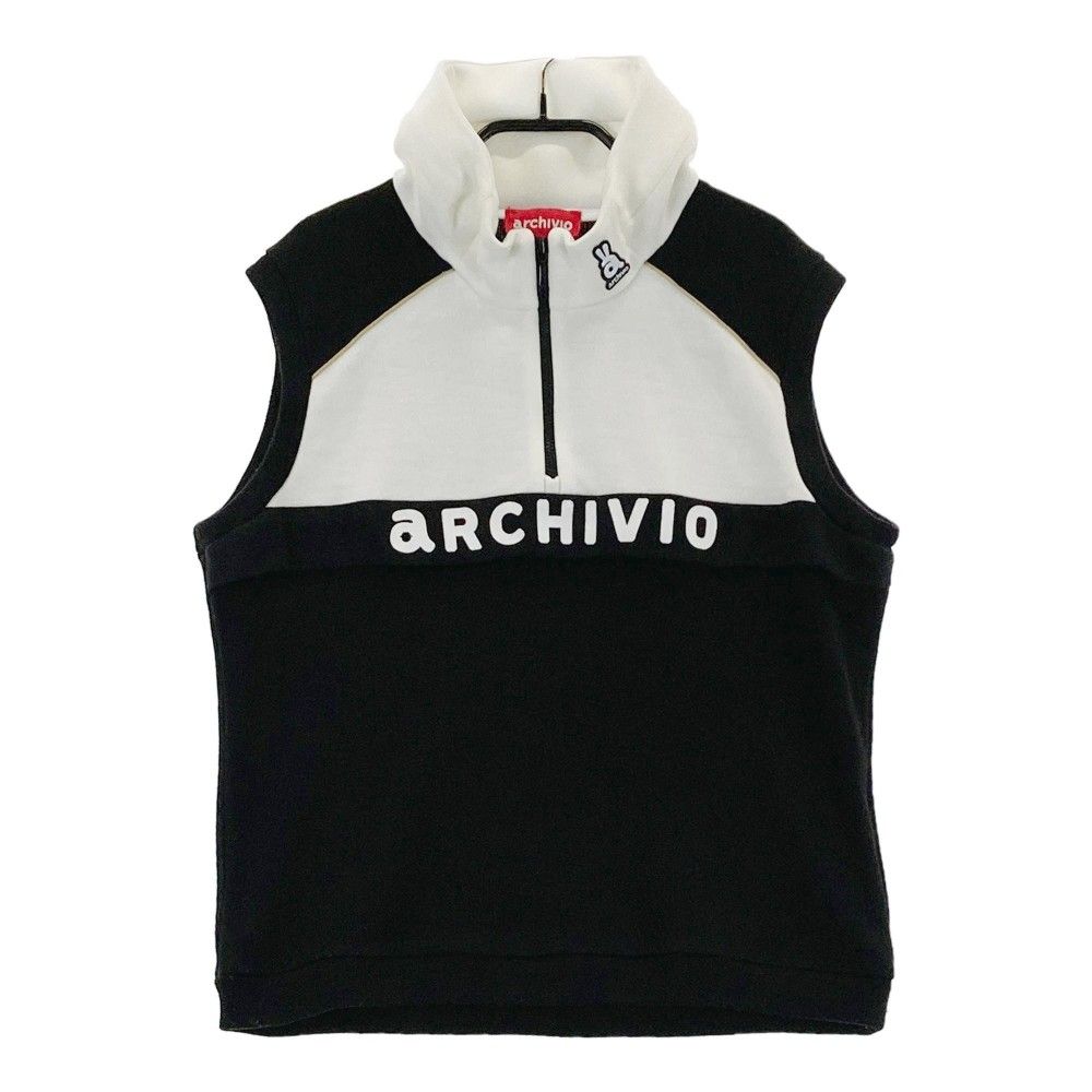 サイズ 40 ARCHIVIO アルチビオ 2025年 ハーフジップベスト ブラック系 240101429776 ゴルフウェア レディース ストスト