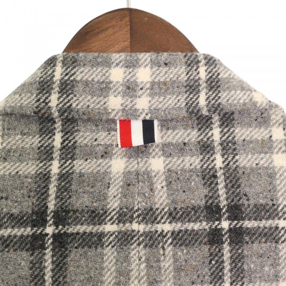 在庫処分】 トムブラウン ピーコート メンズ チェック アウター