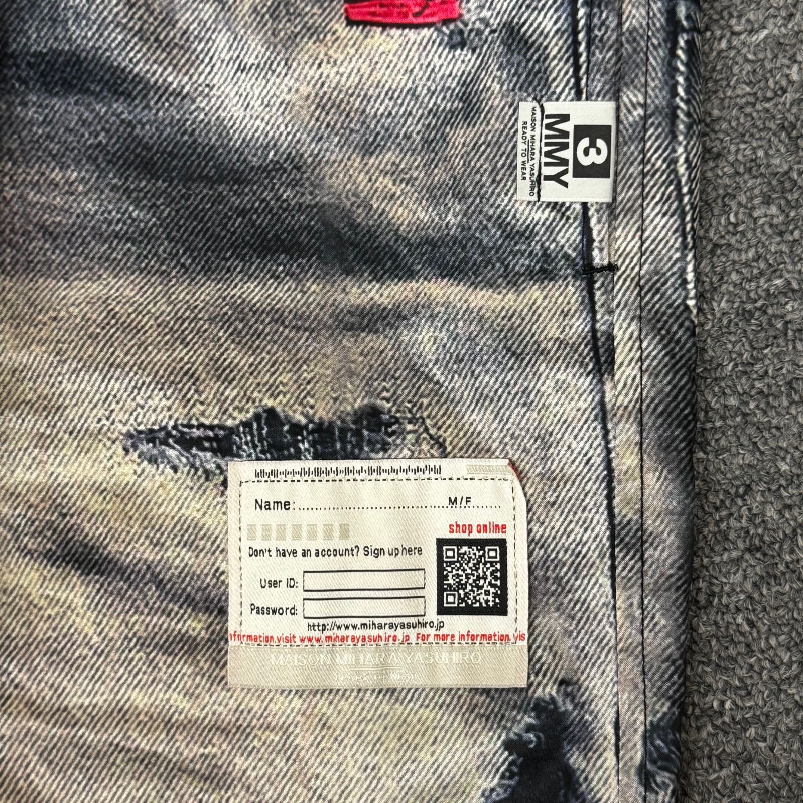 参考上代68200円 Maison MIHARA YASUHIRO T.A.T.A x MMY