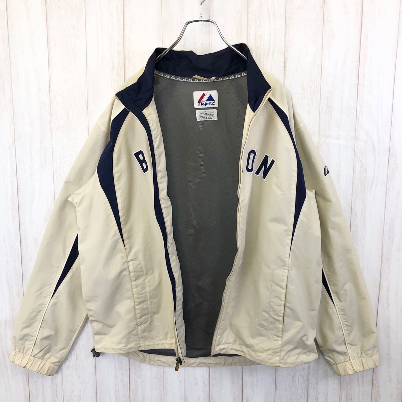 majestic マジェスティック MLB レッドソックス ナイロンジャケット 90's Majestic MLB Boston Red Sox Fleece Lining Nylon Jacket