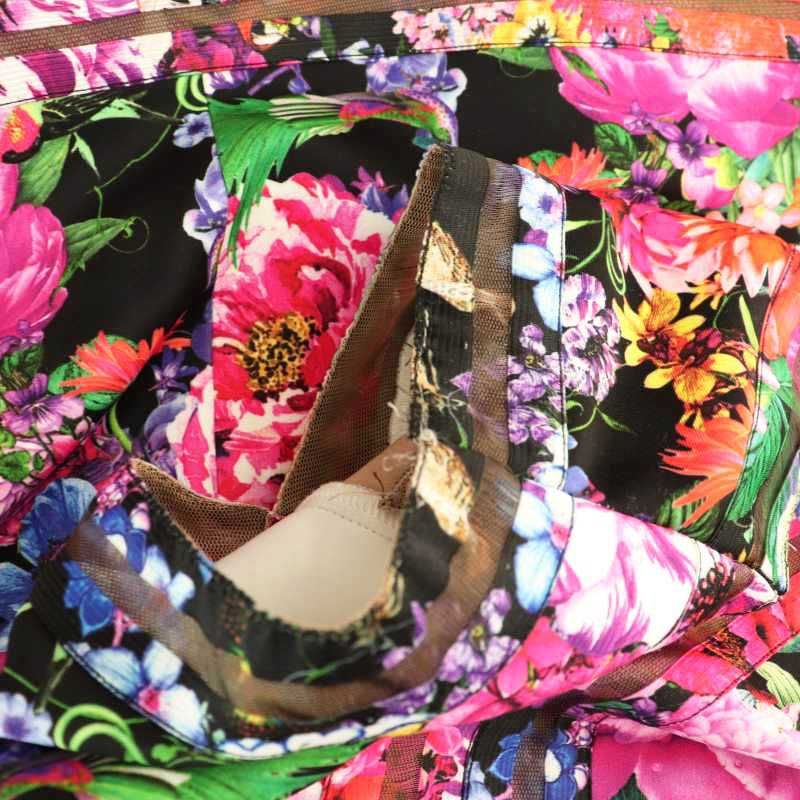 タダシショージ TADASHI SHOJI フラワーフレアノースリーブワンピース  