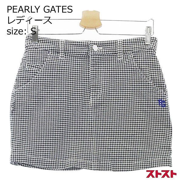 パーリーゲイツロゴカットジャガードスカートブラックサイズ1 PEARLY GATES パーリーゲイツ ストレッチスカート ロゴ 刺繍