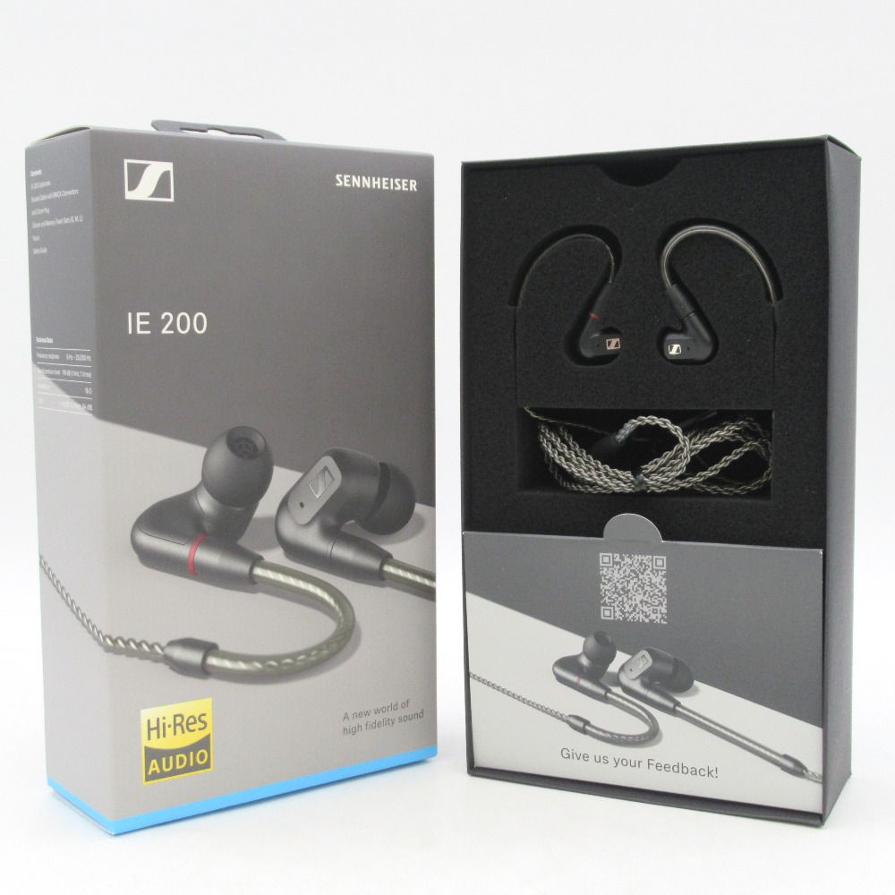 Sennheiser ゼンハイザー イヤホン 有線 IE 200 ブラック ダイナミック カナル型 オーディオファイル ゲーミング TrueRespo