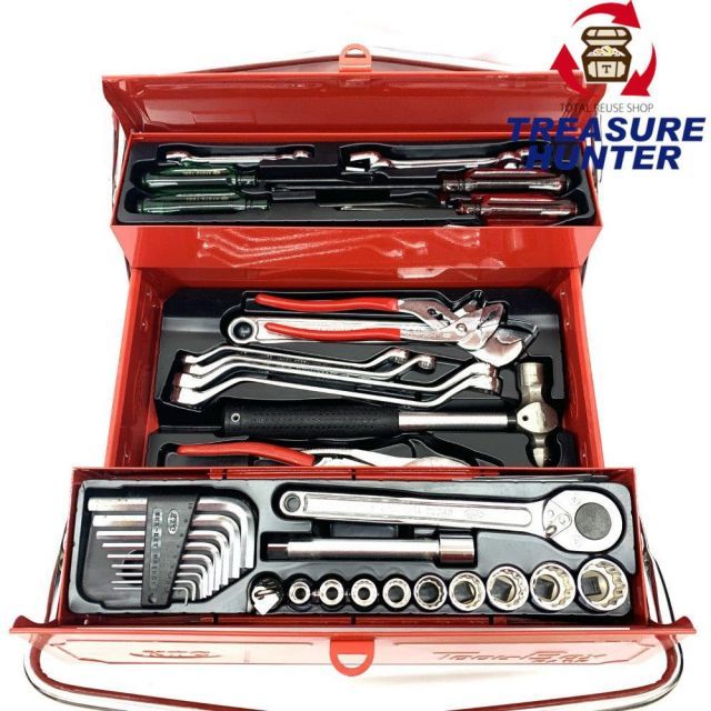 KTC 京都機械工具 両開き ツールセット ３８点 工具セットレッド 105059704008