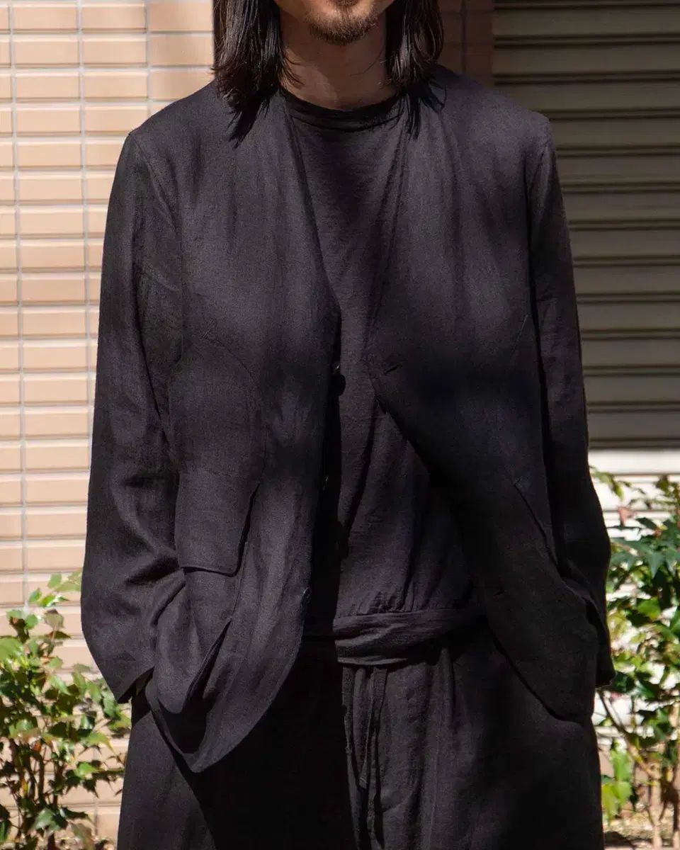 COMOLI 21SS コットンサテン ハンティングジャケット Black 3 COMOLI