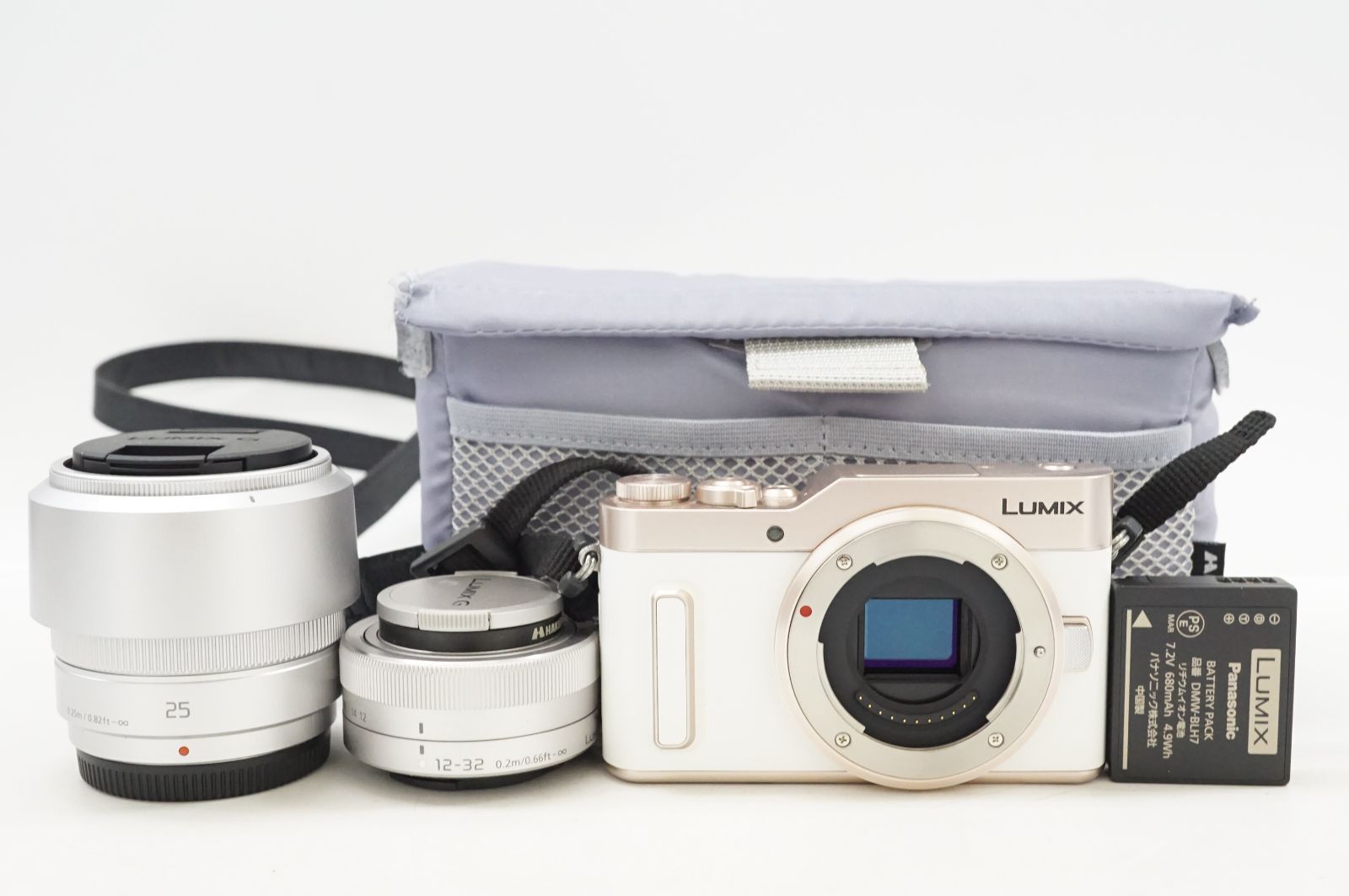 C041701)PanasoniC LUMIX DC-GF10 ミラーレス一眼レフ ダブルレンズ 