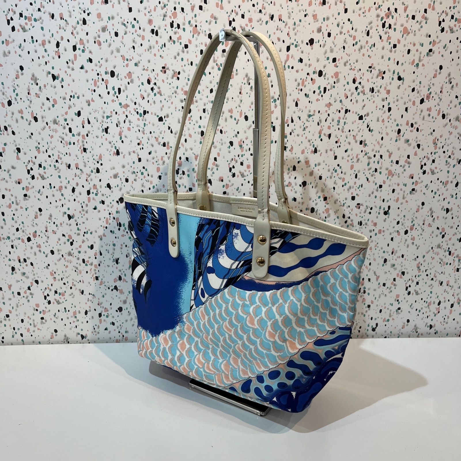 EMILIO PUCCI エミリオプッチ トートバッグ ブルー - メルカリ