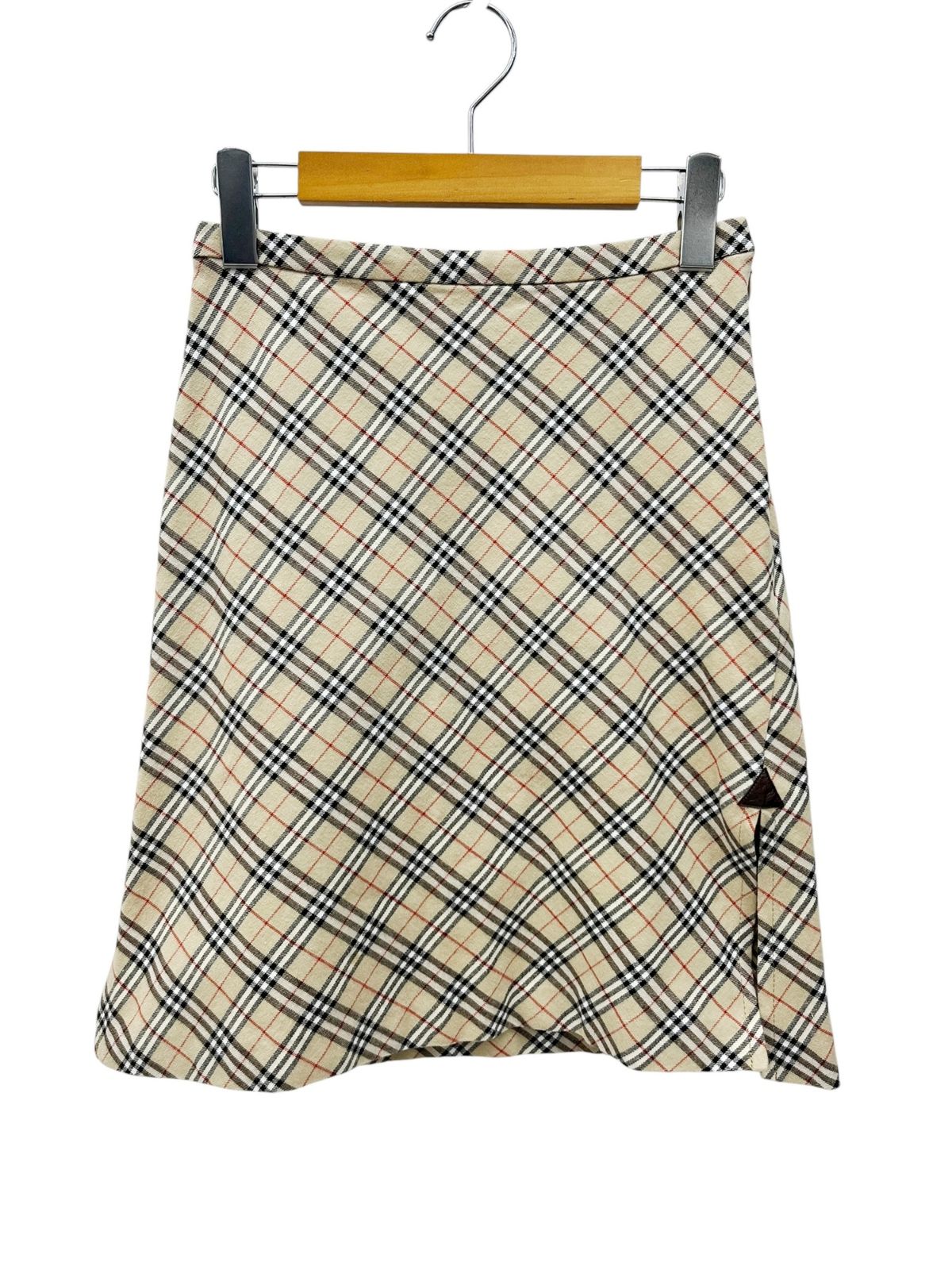 BURBERRY BLUE LABEL チェック巻スカート 38ベージュ - メルカリ