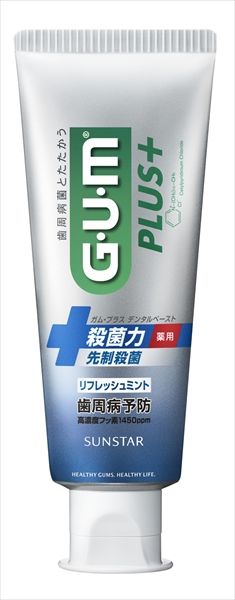 まとめ買い-48点セット ガム GUM プラス デンタルペースト リフレッシュミント 120g サンスター 歯磨き