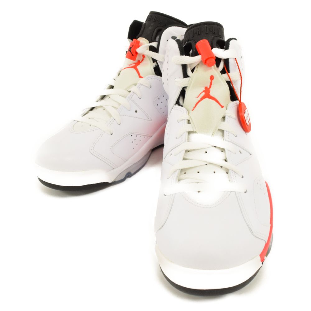 NIKE (ナイキ) AIR JORDAN 6 RETRO エアジョーダン6 レトロ ハイカットスニーカー インフラレッド ホワイト 384664- 123 US8.5 - メルカリ