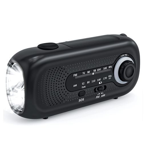 防災ラジオ手回し充電ラジオLED懐中電灯緊急ラジオソーラー充電ラジオ5つのランプビーズLED4速スイッチラジオ小型AM/FM持ち運べやすい気象ラジオ重さ約250g災害用ラジオSOSアラート付き大…