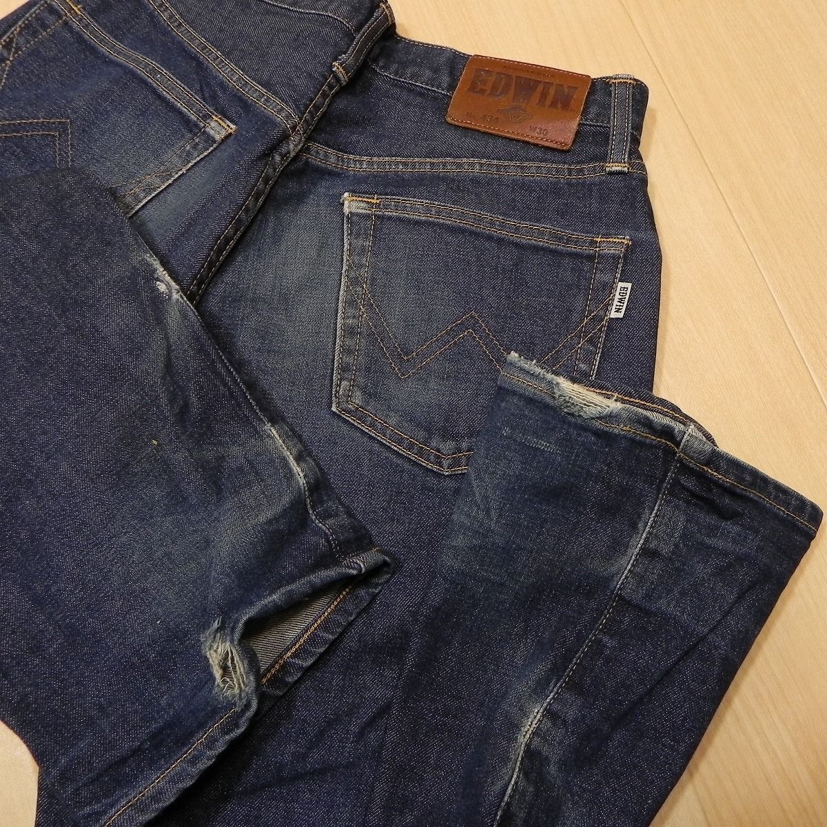 396☆ 日本製 EDWIN 434 エドウィン デニムパンツ インディゴ w30 古着 