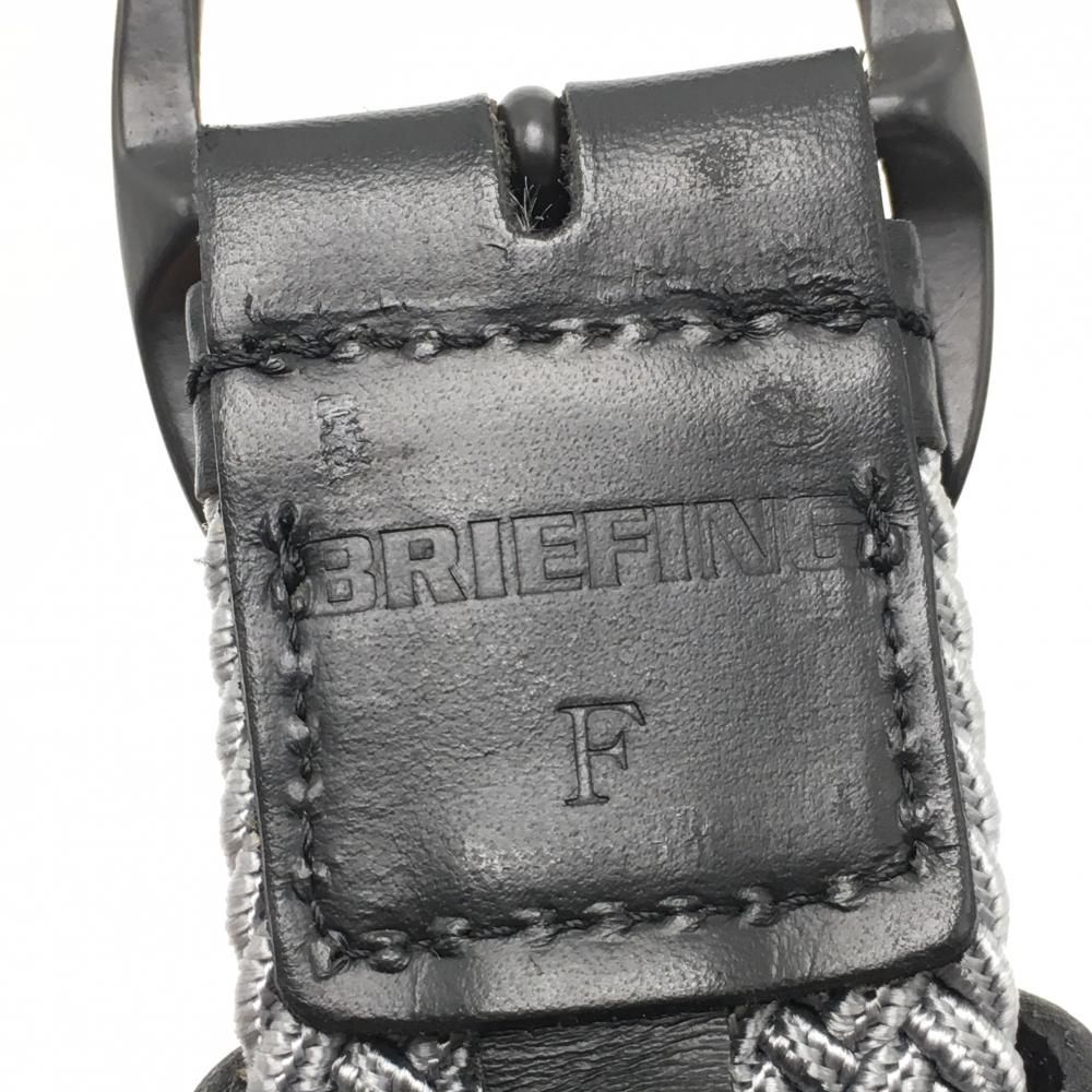 BRIEFING - 【美品】ブリーフィング メッシュベルト グレー×黒 編み込み レディース  ゴルフウェア BRIEFING 美品】ブリーフィング メッシュベルト グレー×黒 編み込み
