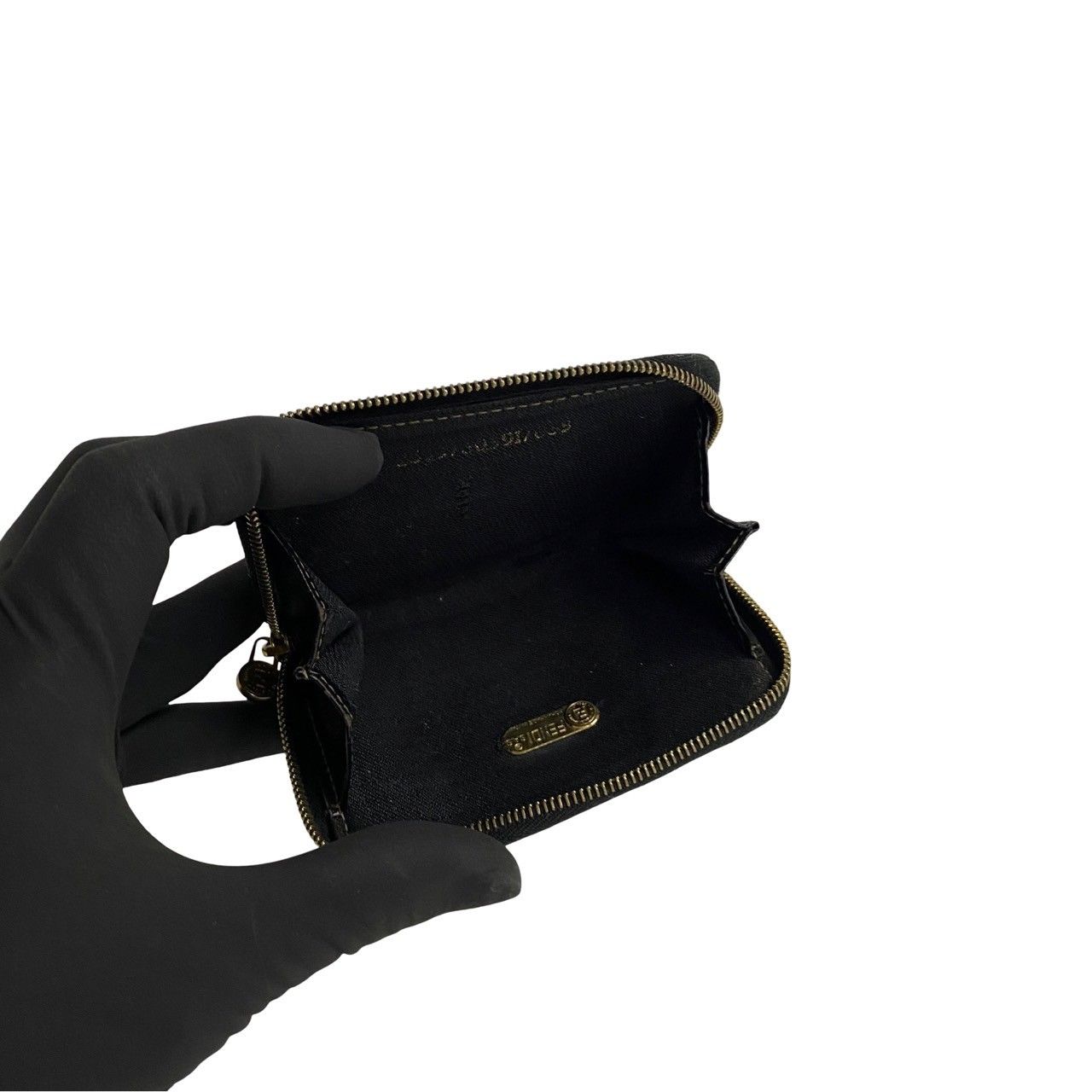 新品未使用✨FENDI フェンディ ペカン コインケース 小銭入れ 63447 FENDI 極 美品 フェンディ ペカン レザー PVC ブラック コイン