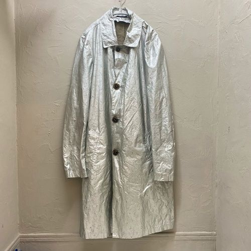 Maison Martin Margiela マルタンマルジェラ 13SS コーティングレインコート ナイロン 銀 ステンカラーコート SIZE46  【代官山09】 - メルカリ