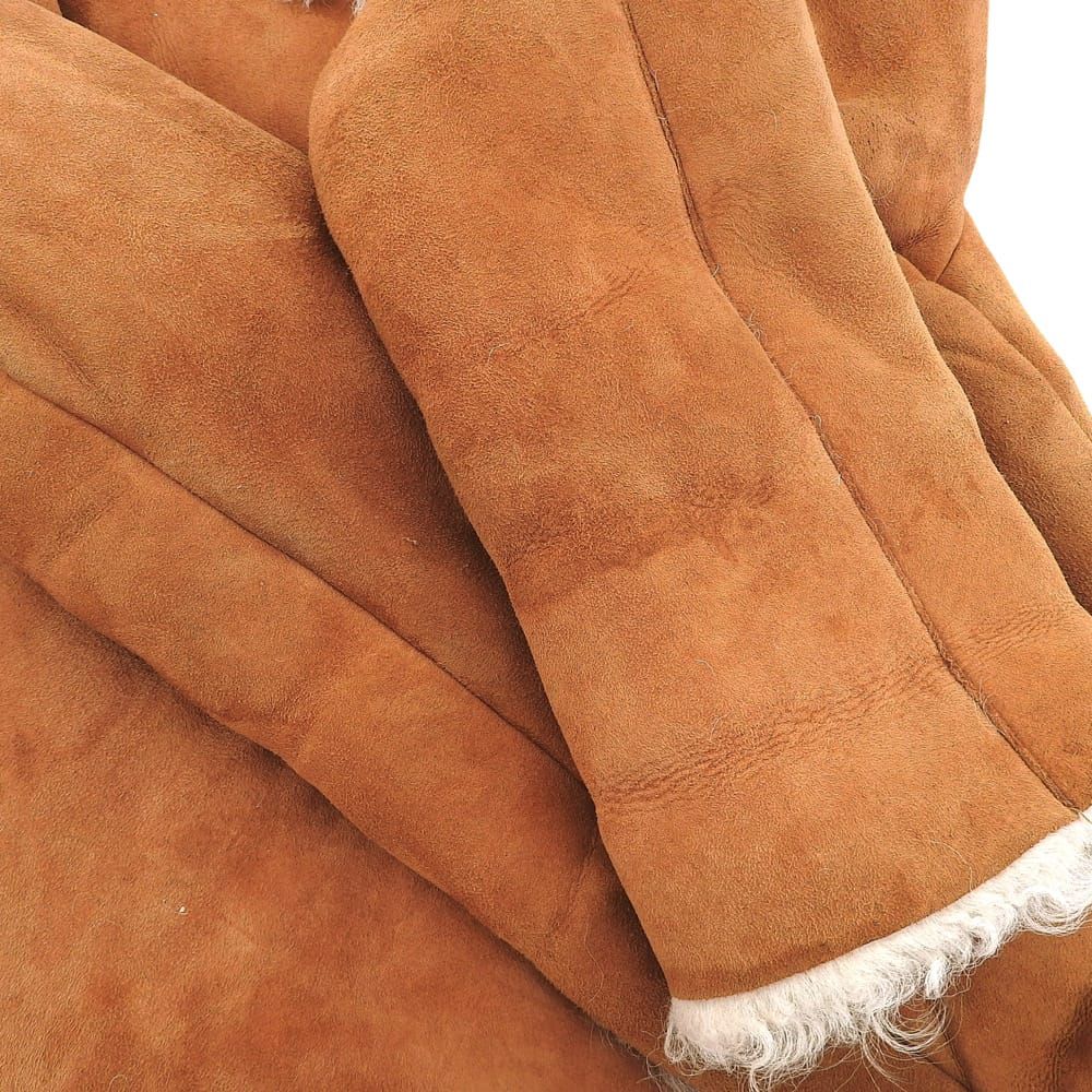  agnes b. アニエスべー フランス製 ムートンジャケット アウター レディース ラムレザー キャメル 36 ムートンコート ジャケット アウター