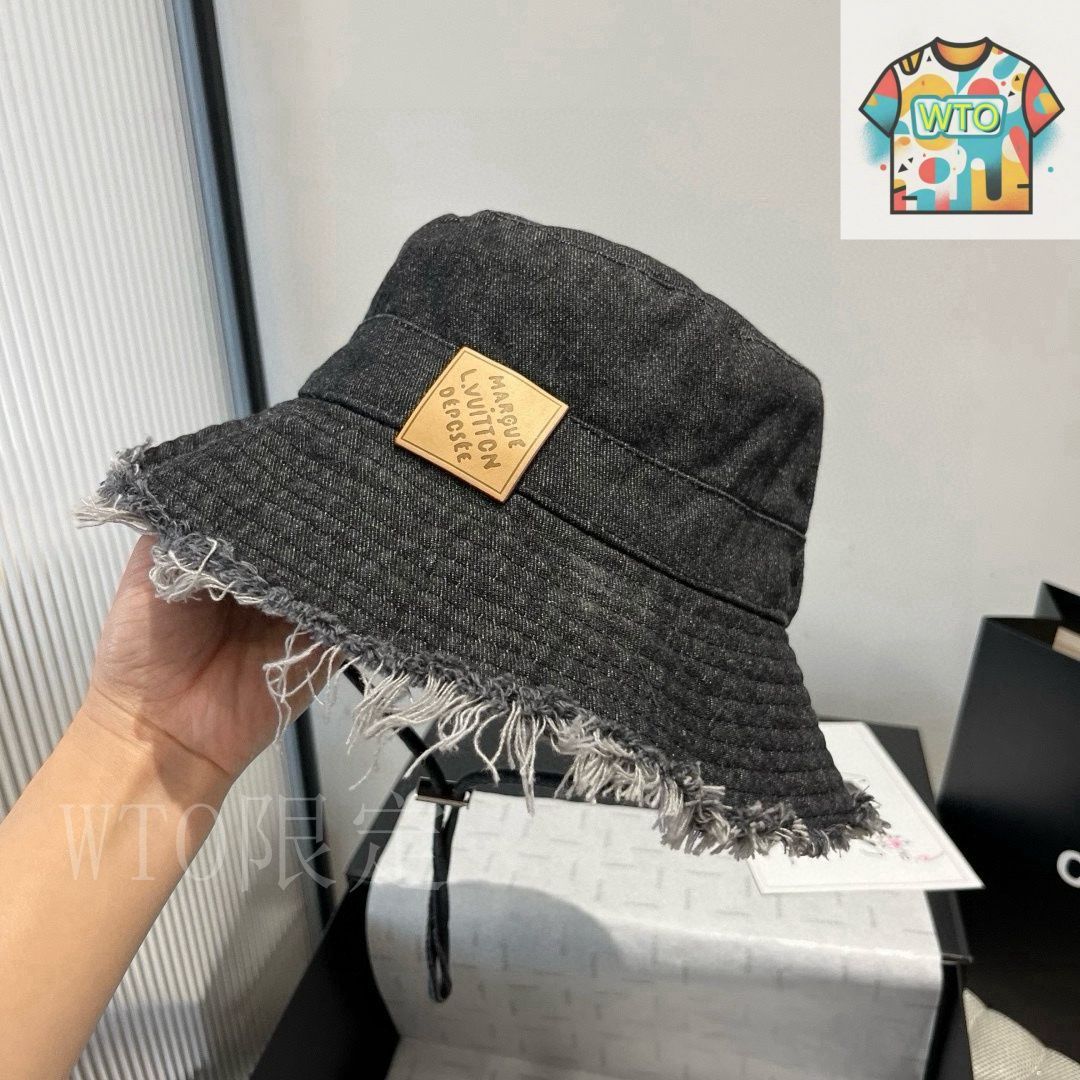 【LOEWE】25SS新作 夏にぴったり★ロゴ入りデニムバケットハット 25SS】UNISEX デニムバケットハット インディゴ