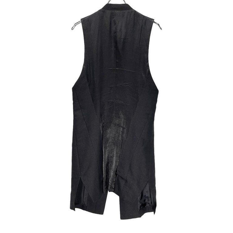 julius ユリウス レザー × カットソー ロングベスト黒2 2012ss julius ユリウス レザー × カットソー ロングベスト黒2 2012ss