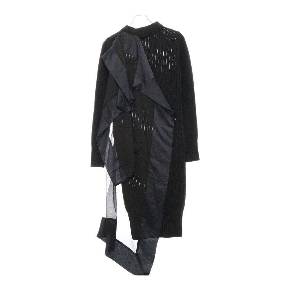 sacai サカイ シフォン ドッキングニット ワンピース