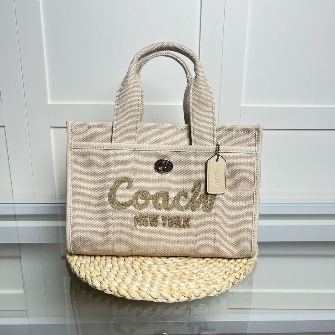 COACH キャンバス カーゴ トート 26 ダークナチュラル　新品未使用