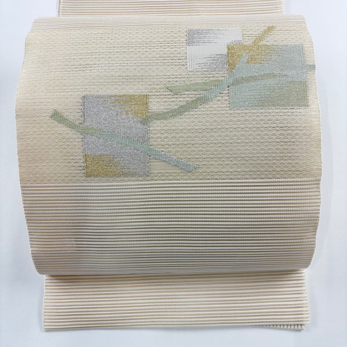 【ふるさと割】 名古屋帯 美品 秀品 夏帯 絽 松葉仕立て 八寸名古屋帯 色紙 霞 着物・浴衣