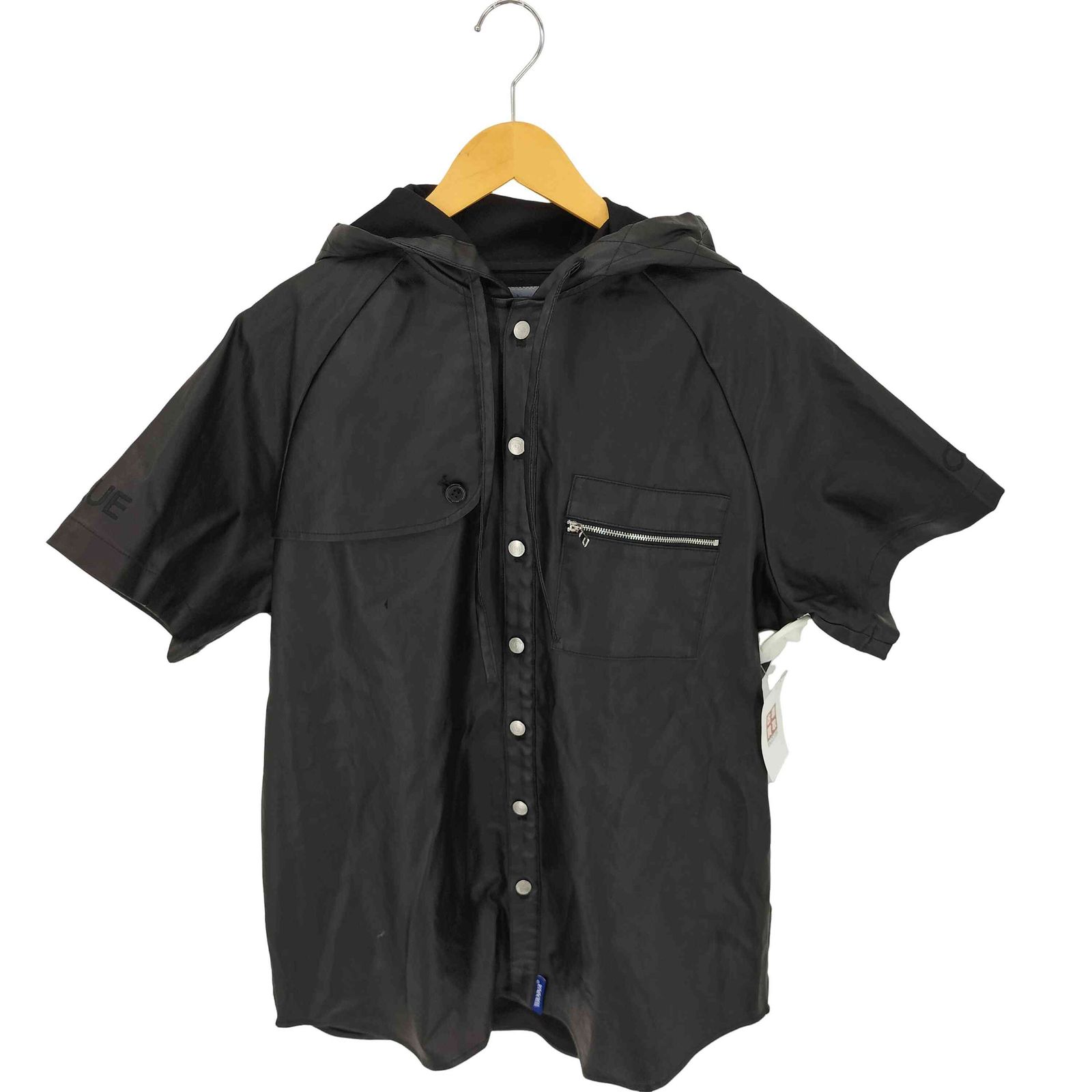 ワナ WANNA ECO LEATHER HOODED SHARLOCK S/S SHIRT  メンズ import：L 
