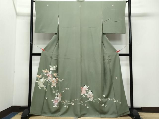 時間のかからない 平和屋着物●豪華色留袖 作家物 童子遊び草花文 正絹 CAAZ0939vf