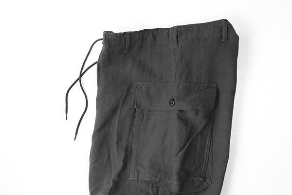 Kaptain Sunshine ◇21SS M-43 カーゴパンツ 黒 サイズ32 リネンシルク